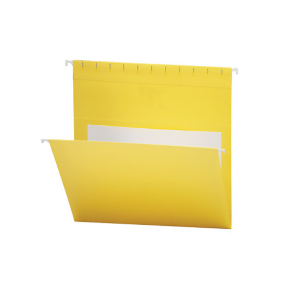 Smead Hanging File Folders with Interior Pocket, Letter Size, Yellow, 25 per Box (64441)