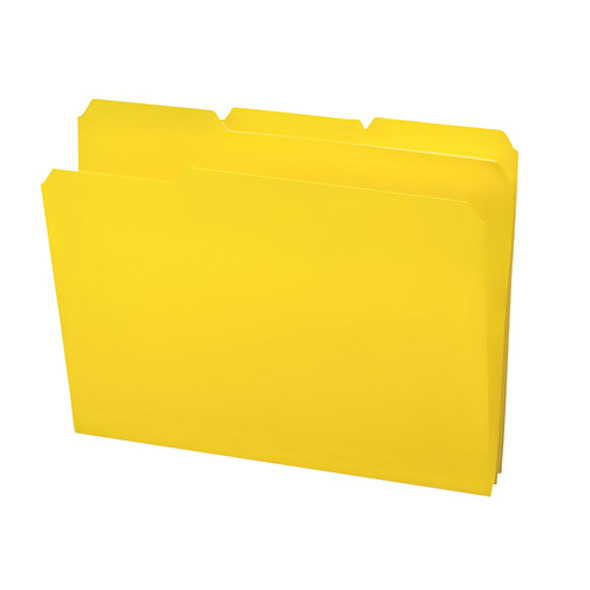 Smead Poly File Folder, 1/3-Cut- Tab Letter Size, Yellow, 24 per Box (10504)