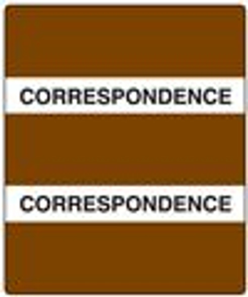 300 Series Create Your Own Patient Chart Divider Tab-Brown Correspondence