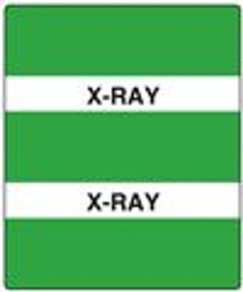 300 Series Create Your Own Patient Chart Divider Tab- 'X-Ray' - Green - 1-1/2" x 1-1/2" - 102/Pack