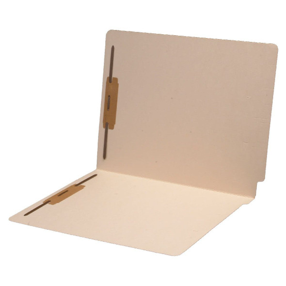 18 Pt. End Tab File Folder  - Full Cut Single Ply End Tab and Mylar Reinforced Spine - 2 Fasteners in Positions  1&3 - 50/Box