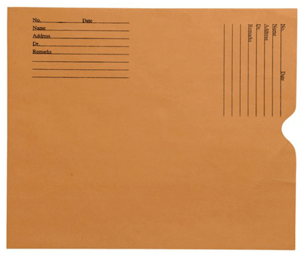 Open End Negative Preserver - X-Ray Filing Envelopes: 28# Brown Kraft - 10-1/2 x 12-1/2 - Carton of 500