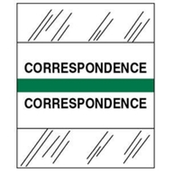 "Correspondence" Patient Chart Index Tabs - 100 per package