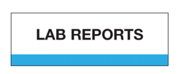 "Lab Reports" Chart Divider Tabs