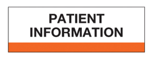 "Patient Information" Chart Divider Tabs -  Orange - 100/Pack