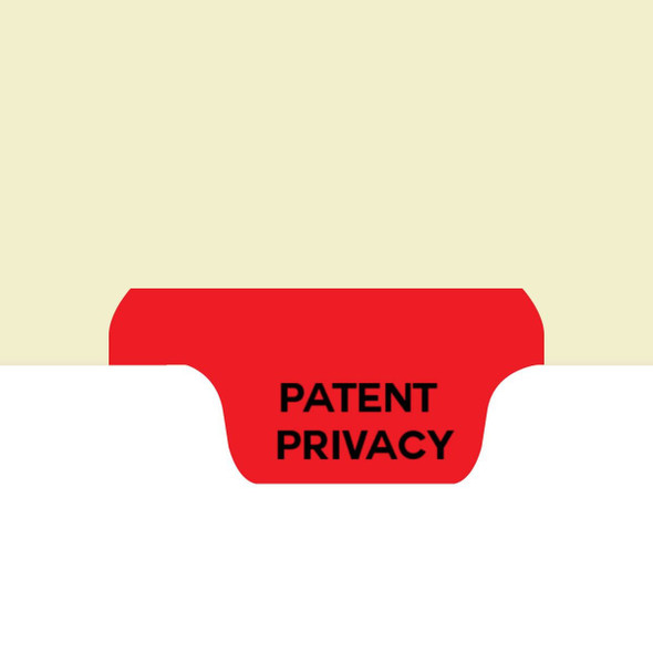 "Patient Privacy" Side Tab-Chart Dividers - Red Tab in Position 1 - 50 per box
