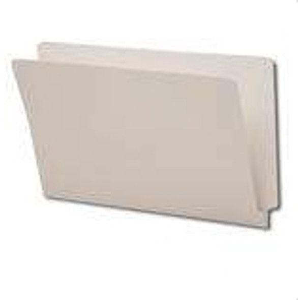 End Tab File Folder - Gray - Letter - 11 pt - Fasteners in Positions 2 and 4, Reinforced Full End Tab - 50/Box