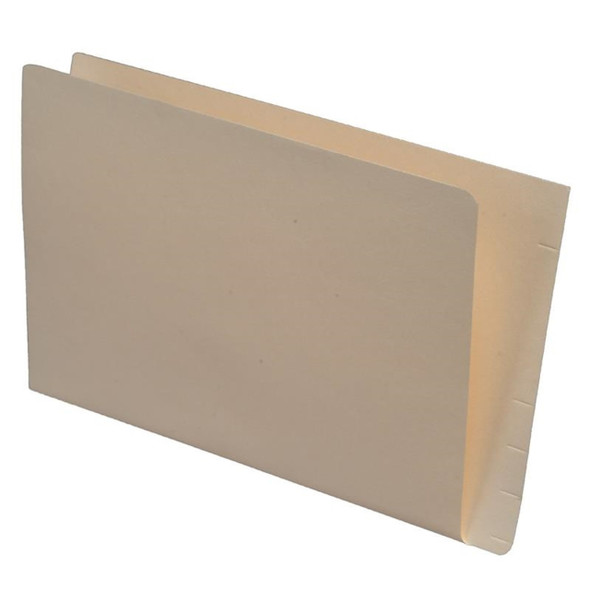 14 Pt. Manila End Tab Folder - Full Cut Reinforced End Tab - Letter Size - Fasteners in Positions 5 & 6 - 50/Box