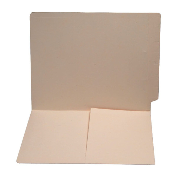 Amerifile End Tab Folders with Pocket - 14 Pt - 2 Ply - Pocket - Letter - Box of 50