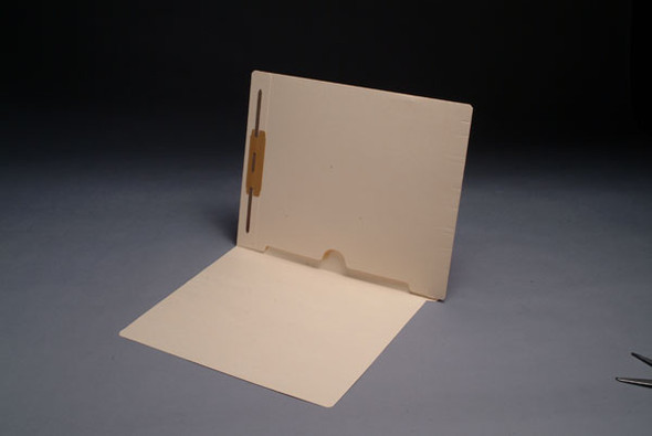 Amerifile End Tab Folders with Full Pocket - 11 Pt Manila- Fastener in Position 1 -  Letter - Box of 50