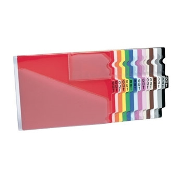 Amerifile End Tab Vinyl Outguides with Center Tab - 12-3/4" W x 9-1/2"H Letter Size - Available in 10 Colors- 25/Box