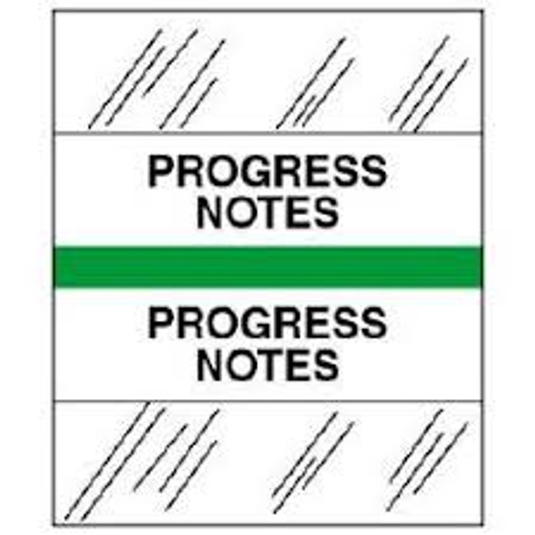 Amerifile (Tabbies Compatible) Chart Divider Tabs - Divider - Box of 100 - Green - Progress Notes