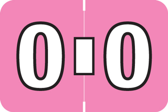 ColorBrite Alpha Labels - Letter O - Pink - 1 1/2 W x 1 H - Roll of 500