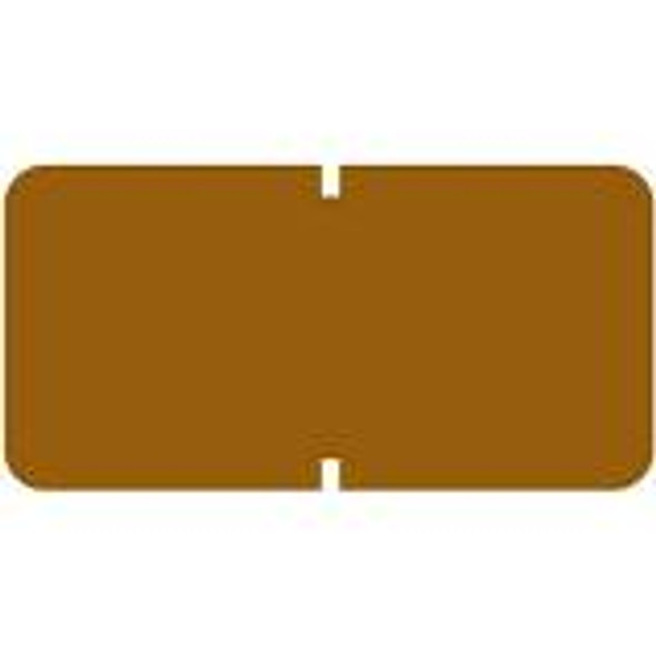 AmeriFile TAB Products Compatible Solid Color Mini-Labels - Brown - 1" W x 1/2" H - Roll of 1000