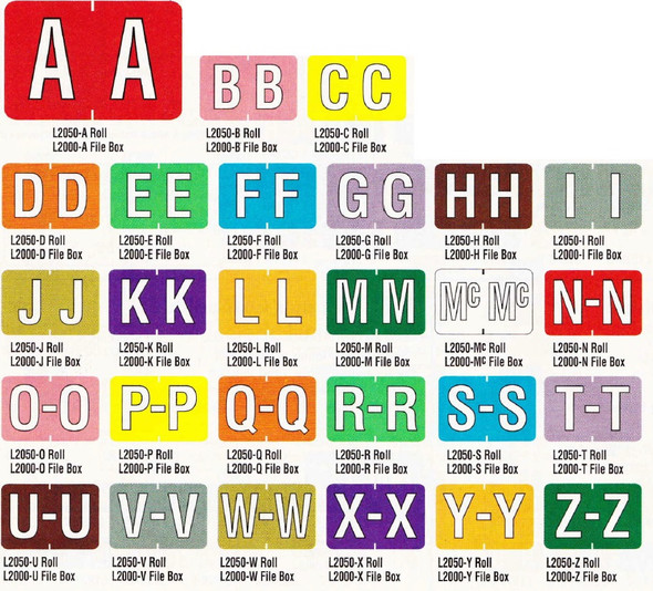 AmeriFile Sycom & Barkley Compatible Alpha Labels - Letter M - Green - 1 1/2 W x 1 H - Roll of 500