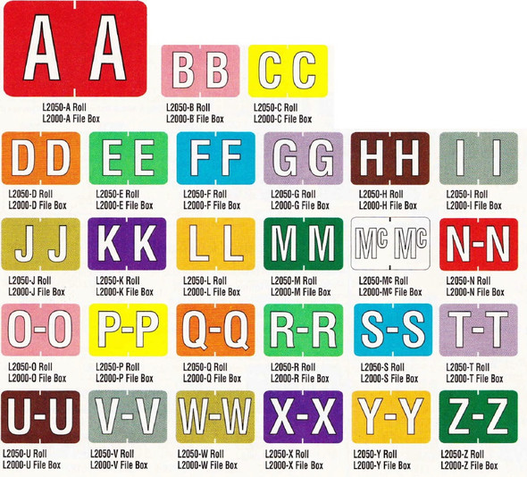 AmeriFile Sycom & Barkley Compatible Alpha Labels - Letter U - Brown - 1 1/2 W x 1 H - Sheets, 225 Labels/Pack