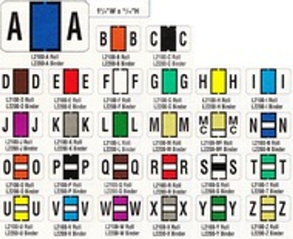 AmeriFile Jeter 2500 Compatible Alpha Labels - 1 5/8 W x 15/16 H - Letter B - Orange - 240 Labels Per Bag - Labels come on Sheets
