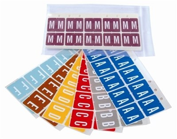 AmeriFile GBS / V.R.E. System 1 Compatible Alpha Labels - 1 1/4 W x 1 5/16 H - Assorted Letters A-Z+Mc Refill Pack -  1,010 Labels