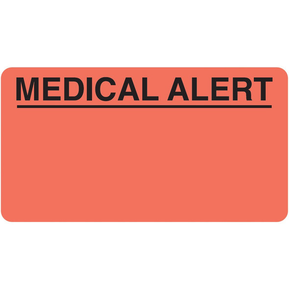 AmeriFile "Medical Alert"  Labels - Fl Red - 1 5/8" x 7/8 " - Roll of 500 - LCL2161