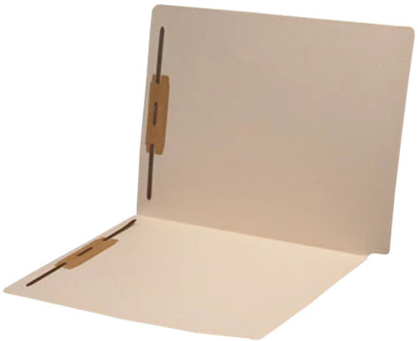 Super Extended End Tab File Folders - 14 Pt Manila - 2 Ply Tab - Fasteners in Positions 1 & 3 -  Letter Size - Box of 50