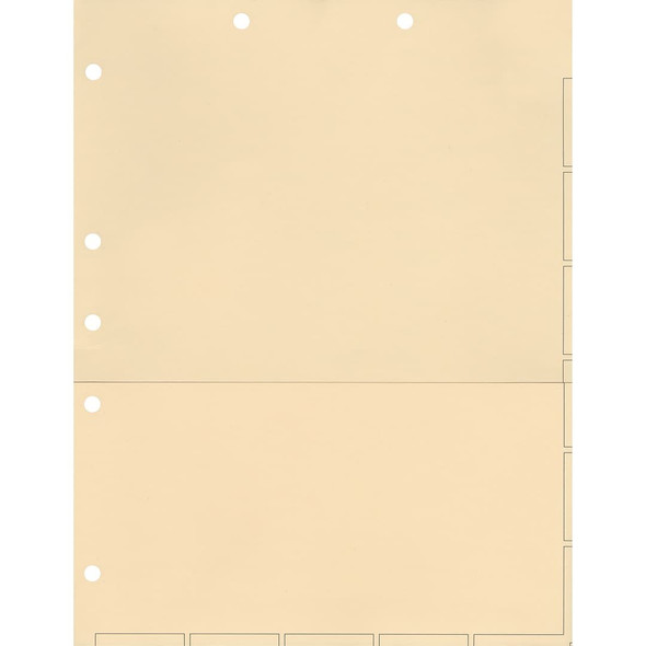 Medical Arts Press Match Chart Divider Sheets with Pocket- Manila, Large Tab (50/Pkg) (52364)