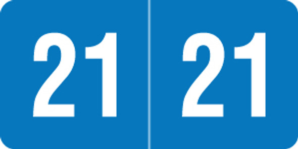 Smead Yearband Label - 2021 ETS Series (250 Pack) - Blue - 1/2" H x 1" W