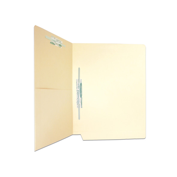 Medical Arts Press Match Manila End Tab Pocket Folders with 2 Permclip Fasteners in Position 3 and 5- 11pt (50/Box)