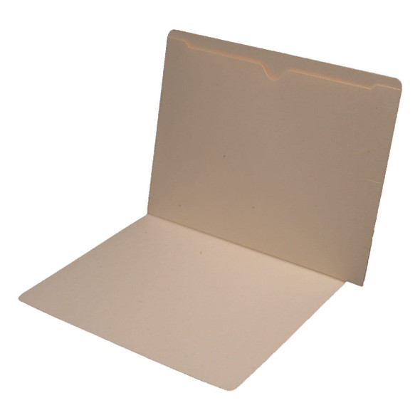 14 Pt. Manila  End Tab Folder with Full Open Top Back Pocket - Full Cut End Tab - Letter Size - Box of 50