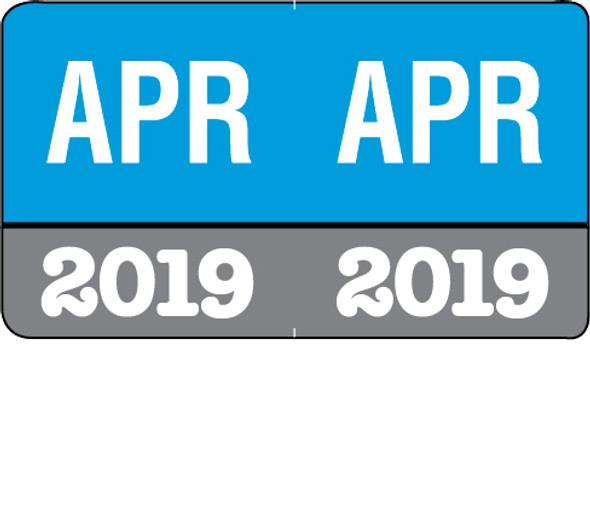 Month/Year Labels 2019 - April - 225 Labels Per Pack - 1-1/2" W x 1" H