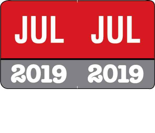 Month/Year Labels 2019 - July - 225 Labels Per Pack - 1-1/2" W x 1" H