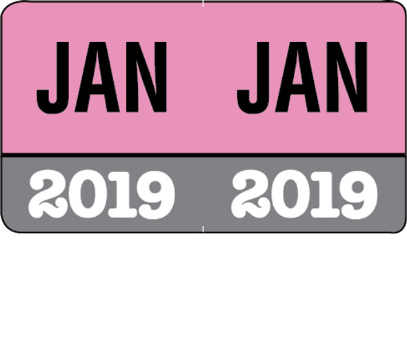 Month/Year Labels 2019 - Complete Set Jan-December - 2,700 Labels - 1-1/2" W x 1" H