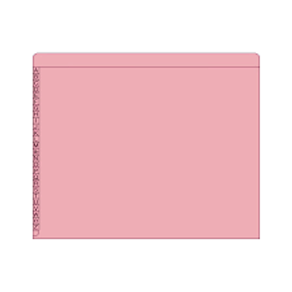 End/Top Tab Alphabetic Kardex Folders - Letter Size - 11 Pt. Colored Stock - 3/4" Expansion - Pink - 100/Box