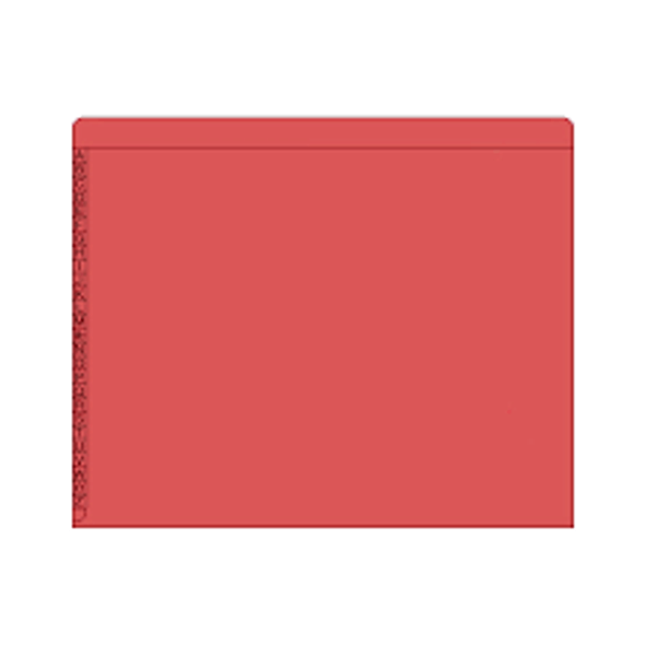 End/Top Tab Alphabetic Kardex Folders - Letter Size - 11 Pt. Colored Stock - 3/4" Expansion - Red - 100/Box