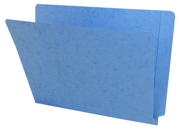 85C04SR101 - Blue End Tab Folders - Letter Size - 11 pt. - Reinforced End Tab - 100/Box (85C04SR101)