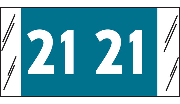 Tabbies 12921 - SFI COMPATIBLE YEARCODE 12900 LABEL SERIES, 3/4" YEARCODE LABELS '21', BLUE, 3/4"H x 1-1/2"W, 1,000/ROLL