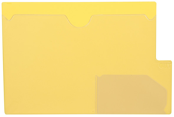 Tabbies 74584 - YELLOW LARGE TAB VINYL OUTGUIDE, OVERALL: 9"H x 13-1/4"W, BODY SIZE: 9"H x 12"W, YELLOW, 10/PACK