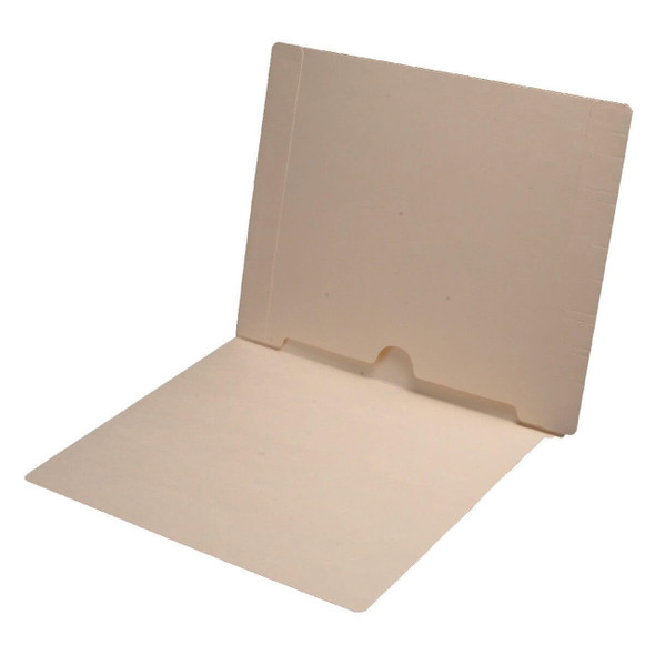 Full Open Bottom Back Pocket Folder - 11 Pt. Manila - Letter Size - Full Cut End Tab - 50/Box