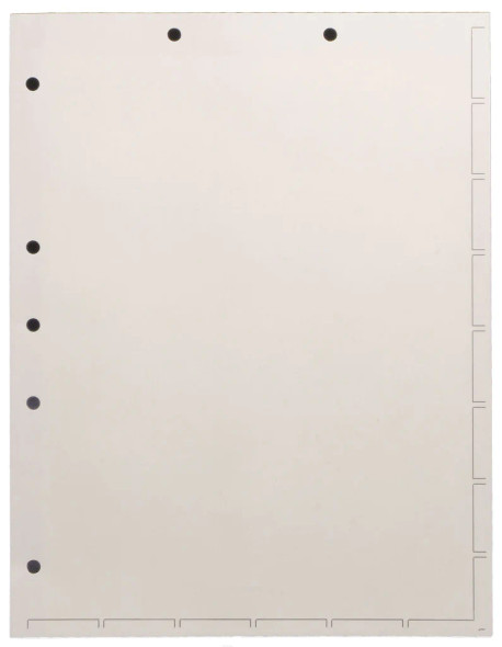 Chart Divider Sheets for Stick-On Tabs - White - 8-1/2" x 11" - Box of 250