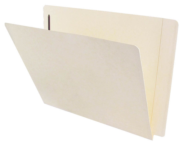 ACME Compatible Folders - 11Pt. Manila End-Tab Letter Full Cut Reinforced Tab- Bonded Fastener Positions 1 - 100/BX