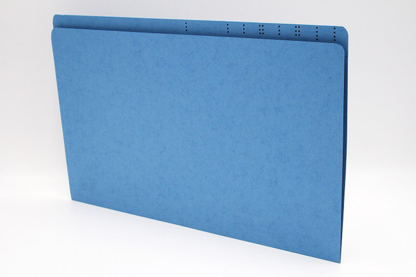 Top Tab File Folder LEGAL Size - Blue - Fasteners in Positions 1  - 11 Pt. - Double Ply Straight Cut Tab - 50/Box