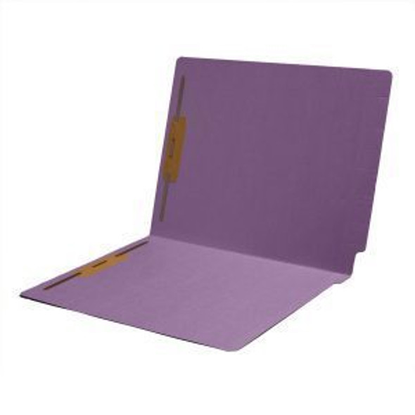 Lavender Legal Size Reinforced End Tab Folder with 2 Bonded Fastener on Inside Front and Back, 14 pt Lavender Stock, Box of 50