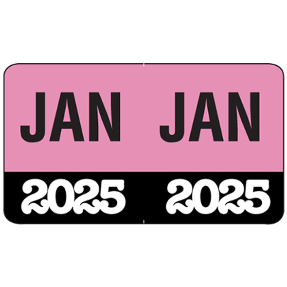 Month/Year Labels 2025 - January - 225 Labels Per Pack