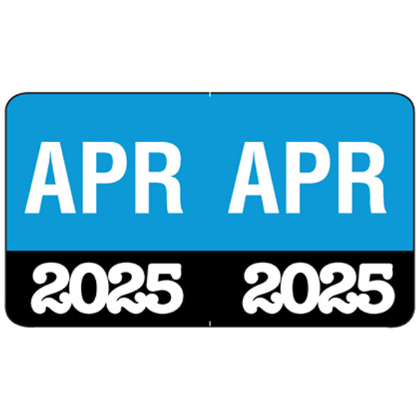 Month/Year Labels 2025 - April - 225 Labels Per Pack