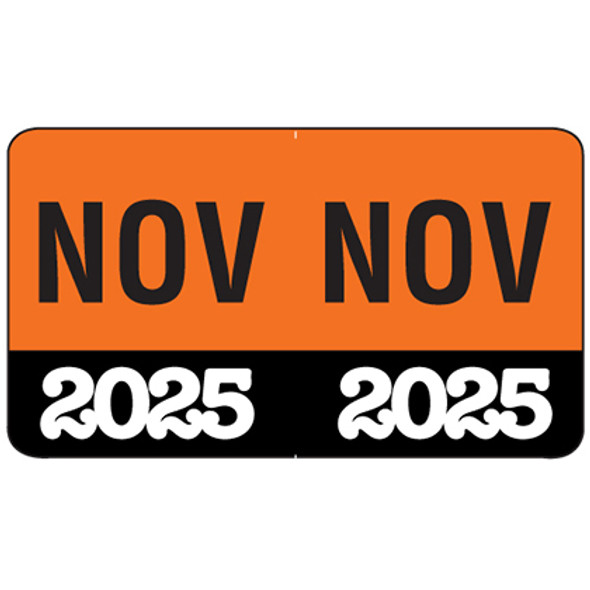 Month/Year Labels 2025 - November - 225 Labels Per Pack