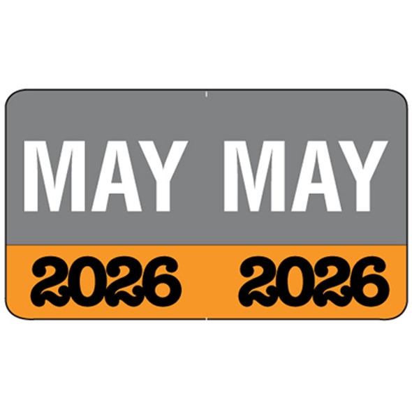 Month/Year Labels 2026 - May - 225 Labels Per Pack