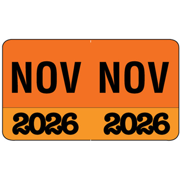 Month/Year Labels 2026 - November - 225 Labels Per Pack