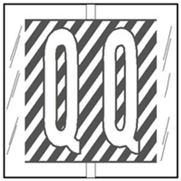 Col'R'TAB Top Tab Alpha Labels - 82100 Series - Letter 'Q' - Gray - 1-1/2" H x 1-1/2" W - Labels on Sheets - 100/Pack
