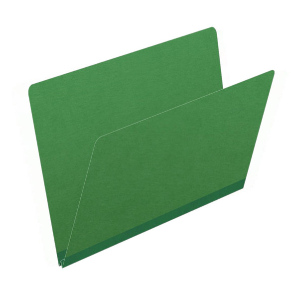 Moss green letter size end tab classification folder with 2" dark green tyvek expansion. 25 pt type 3 pressboard stock. Packaged 25/125. (DV-S42-00-3MGN)