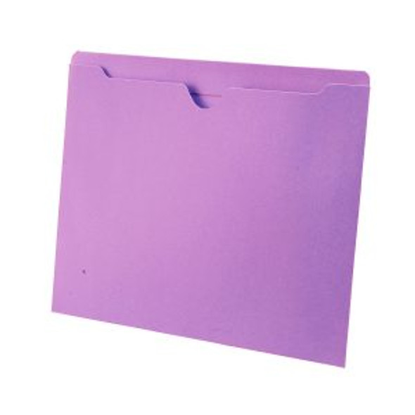Lavender letter size reinforced top tab pocket. 11 pt lavender stock. Packaged 100/500.