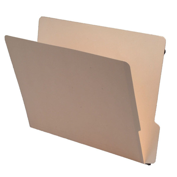 Manila letter size reinforced end tab folder with 1/3 cut all position three end tab. 11 pt manila stock. Packaged 100/500